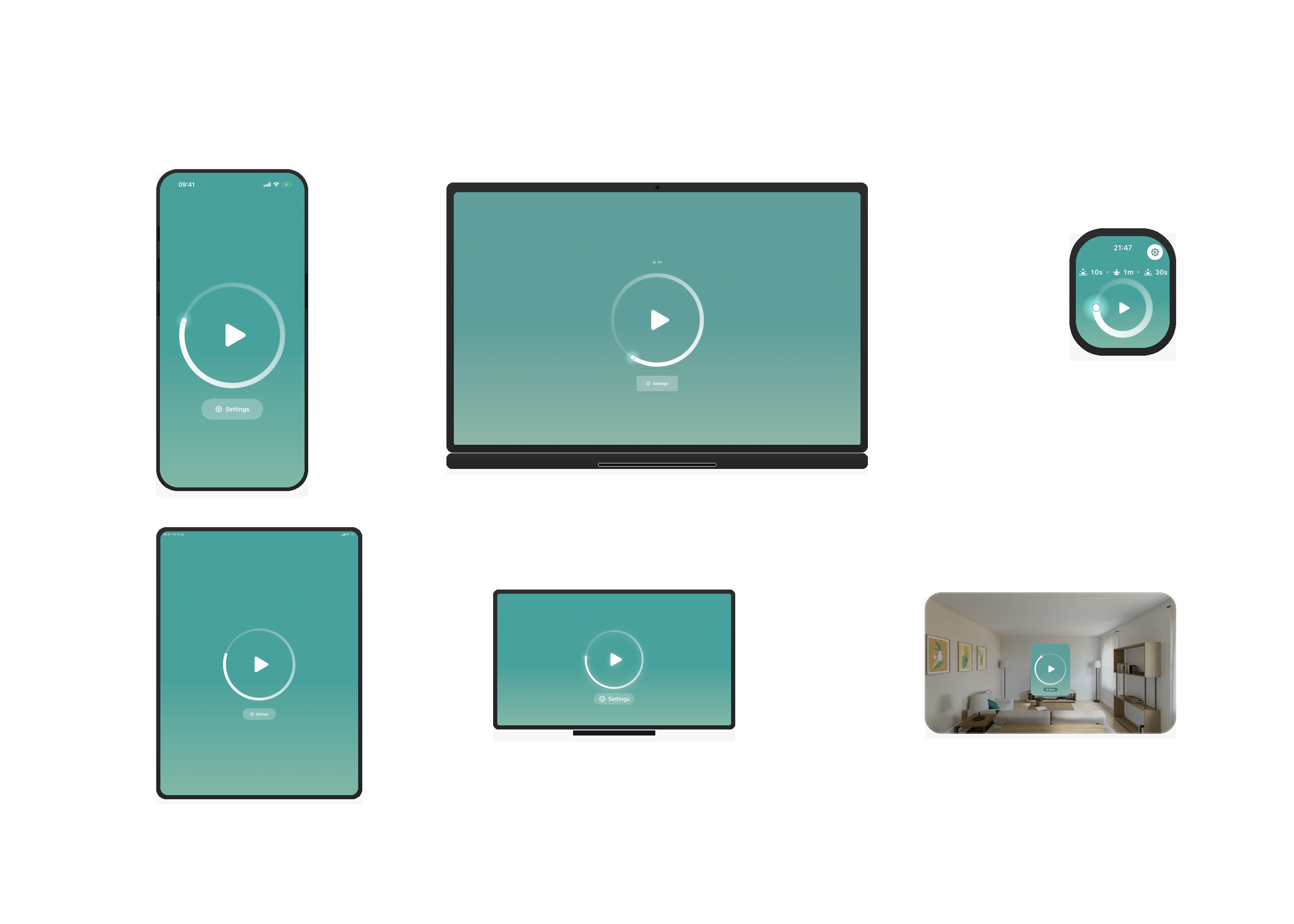 Zen on iPhone, iPad, Mac, Apple Watch, Apple TV, and Vision Pro