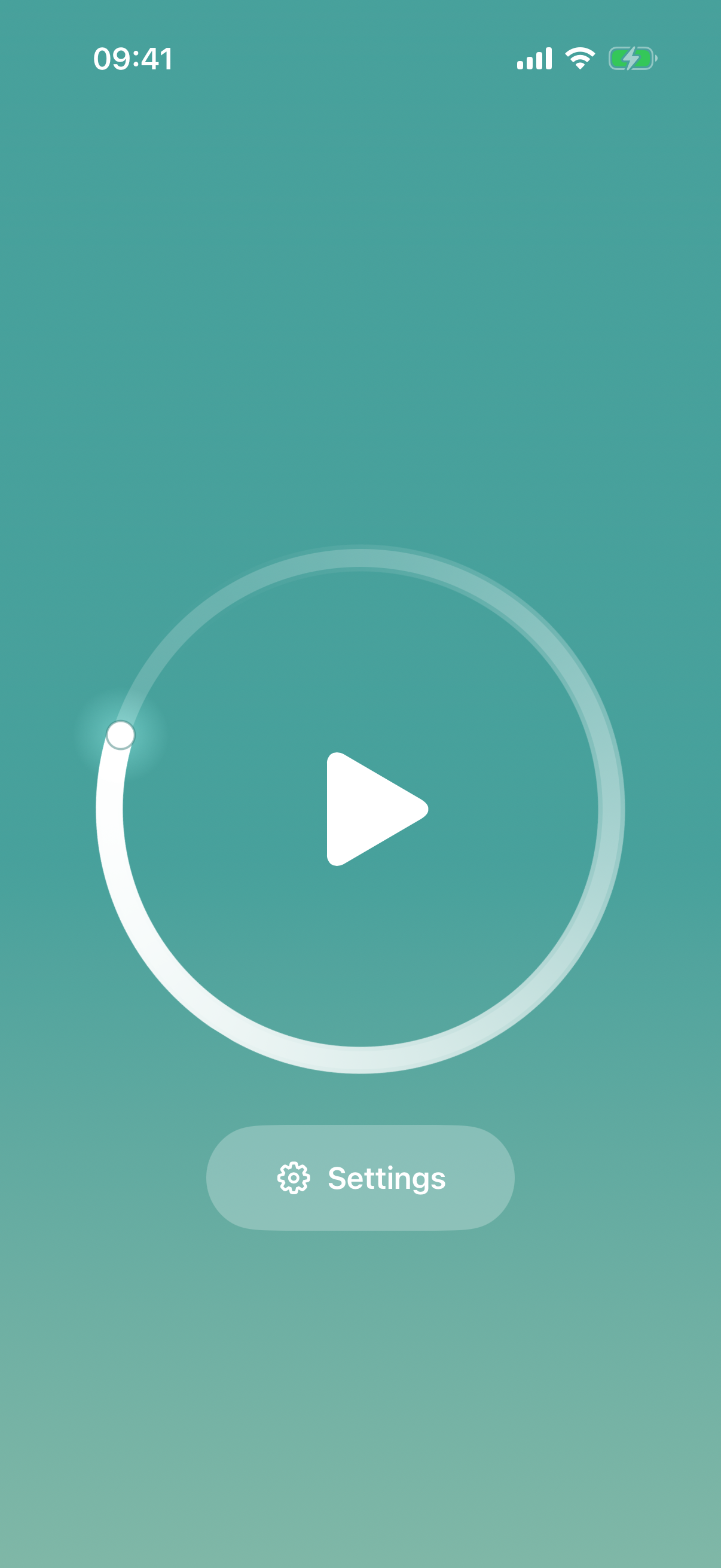 Zen timer welcome screen on iPhone